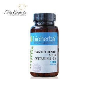 Vitamina B5, 60 mg, 100 capsule, Bioherba