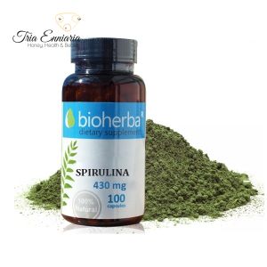 Σπιρουλίνα, 430 mg, 100 κάψουλες, Bioherba
