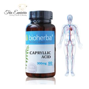 Acido caprilico, 300 mg, 60 capsule, Bioherba