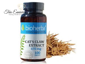 Котешки Нокът Екстракт, 470 мг, 100 Капсули, Bioherba 