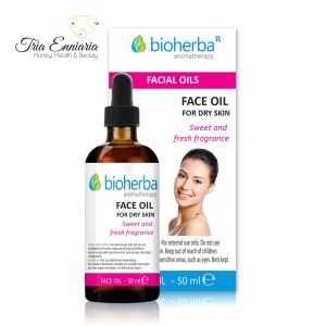 Huile visage pour peau sèche, 50 ml, Bioherba