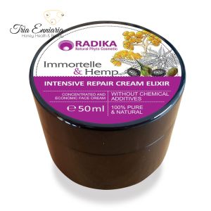 Intensive Regenerierende Creme - Elixier mit Immortelle und Hanf, 50 ml, Radika