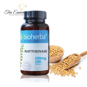 Nattochinasi, 100 mg, 100 capsule, Bioherba