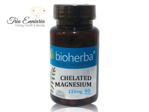Magnésium chélaté, 133 mg, 60 gélules, Bioherba