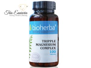 Complex triplu de magneziu, 250 mg, 100 capsule, Bioherba