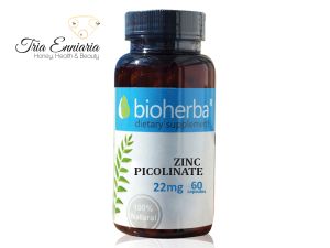 Picolinate de zinc, 22 mg, 60 gélules, Bioherba