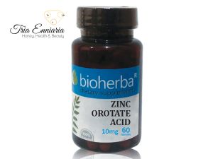 Orotate de zinc, 10 mg, 60 gélules, Bioherba