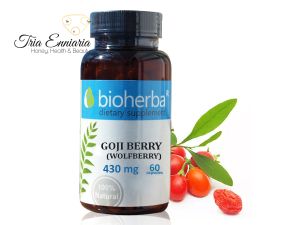 Baie de Goji, 430 mg, 60 gélules, Bioherba