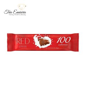 Milchschokolade ohne Zucker, 26 g, Rot
