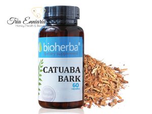 Scoarță de Catuaba, 450 mg, 60 capsule, Bioherba