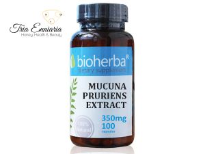 Estratto di Mucuna Pruriens, 350 mg, 100 capsule, Bioherba