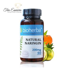Natürliches Naringin, 200 mg, 60 Kapseln, Bioherba