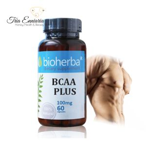 BCAA Plus, 100 mg, 60 Kάψουλες, Bioherba