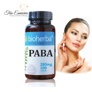 ПАБА (Пара-Аминобензоена Киселина), 280 мг, 100 Капсули, Bioherba