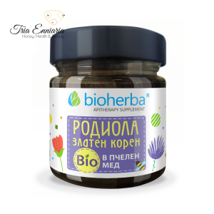 Rhodiola (radice d'oro) in miele biologico, 280 g, Bioherba