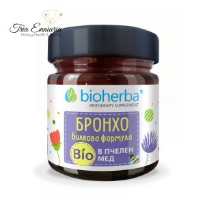 Broncho Herbal Formula V Miele biologico, 280 g, Bioherba