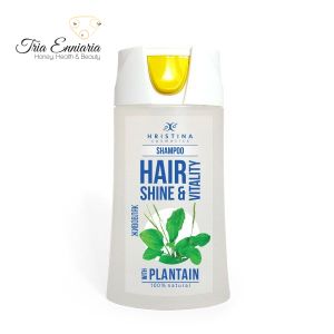 Shampooing au plantain, pour la brillance des cheveux, 200 ml, Hristina