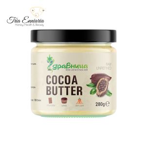 Raw Cocoa Butter, Natural, 280 g, Zdravnitza 