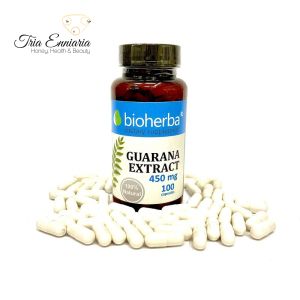 Extract de Guarana, 450 mg, 100 capsule, Bioherba