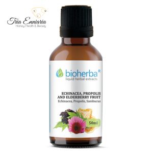 Echinacea, Propolis And Elderberry Tincture, 50 ml, Bioherba