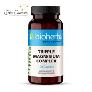 Complexe triple magnésium, 250 mg, 100 gélules, Bioherba