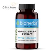 Estratto di Ginkgo Biloba, 60 mg, 60 capsule. Bioherba