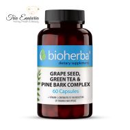 Grape Seeds, Green Tea And Pine Bark, 60 Capsules, Bioherba