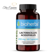 Lactobacillus Acidophilus, 450 mg, 60 Capsules, Bioherba