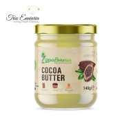 Beurre de cacao cru, naturel, 140 g, Zdravnitza