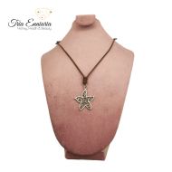 Collier Harmonie Et Équilibre Avec Cordon Marron, Ms art